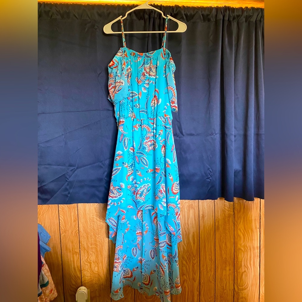 XL Blue Robert Louis High-Low Dress